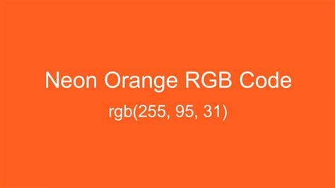 Neon Orange Color, Hex and RGB values | CSSColors.com