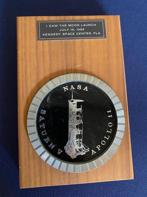 Nasa Collectible Moon Launch Plaque | EstateSales.org