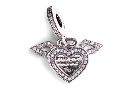 PANDORA Heart and Angel Wings Dangle Charm - 798485C01 - Walmart.com