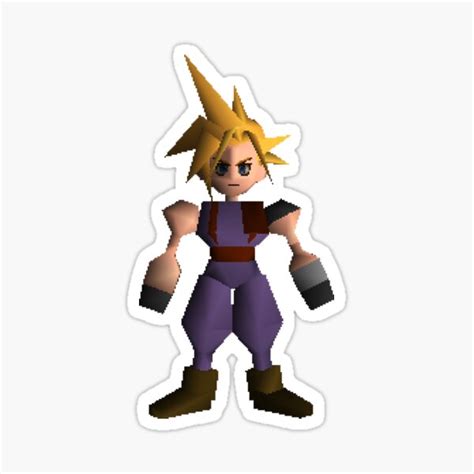 "Polygon Cloud Strife" Sticker for Sale by MogsterMemes | Redbubble