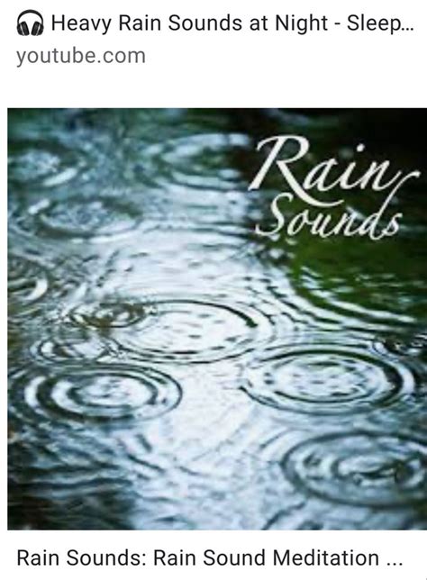 YouTube | Sound of rain, Rain sounds for sleeping, Heavy rain sounds