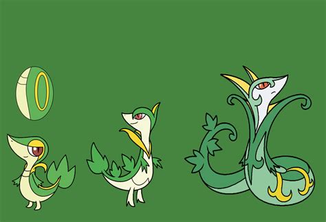 Snivy's evolution by Snivy10 on DeviantArt