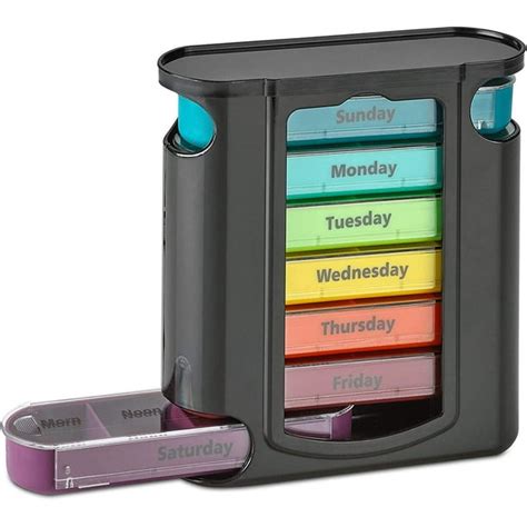 Stackable Daily Pill Organizer - (4 Times a Day) Weekly Medication ...