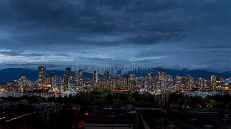 Night Sky of the Skyline of Downtown Vancouver, British Columbia ...