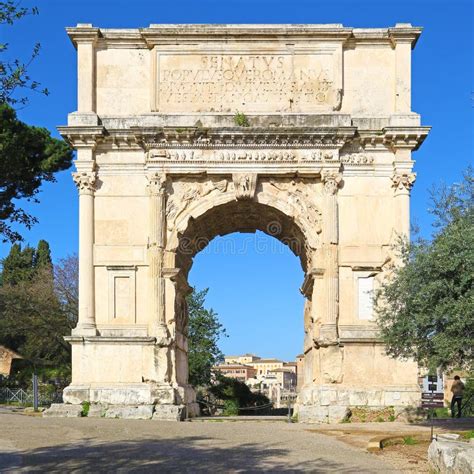 Arch of Titus in Rome, Square Composition Stock Photo - Image of lazio ...