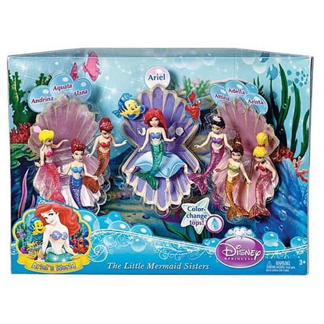 Mattel Disney Princess The Little Mermaid Sisters Dolls, 7-Pack | Buy online at The Nile