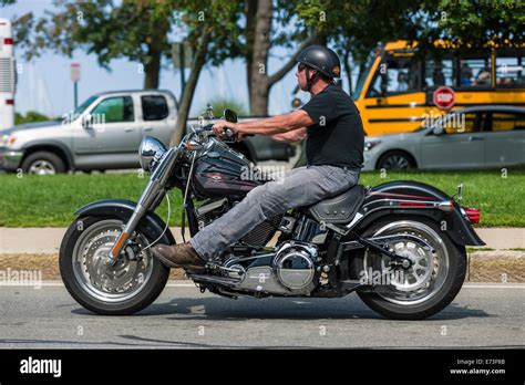 Harley Davidson Rider Stock Photo: 73221915 - Alamy