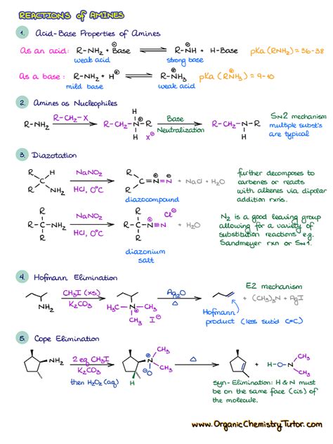 Synthesis and Reactions of Amines — Organic Chemistry Tutor