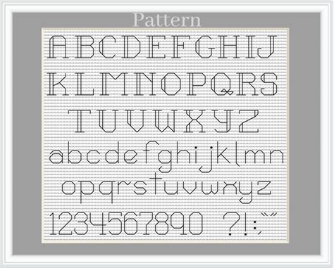 Backstitch Alphabet, Cross Stitch Font, Cross Stitch Letters, Cross Stitch Numbers, Stitch ...