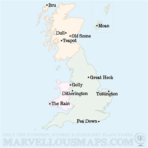 The most British place names in Britain? As featured on ST&G's Marvellous Map of Great British ...