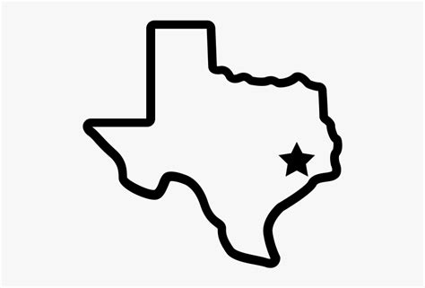 texas with houston star - Clip Art Library