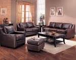 Gibson Leather Living Room Set in Brown | Sofas