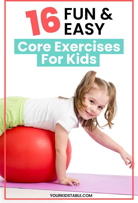 16 Fun & Easy Core Exercises for Kids - Your Kid's Table