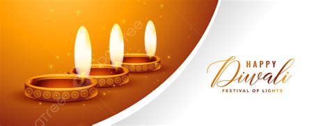 Lovely Happy Diwali Gold And White Banner Design Template Download on ...