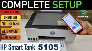 HP Smart Tank 5105 Setup Unboxing Fill Ink Tank Load Pa... | Doovi