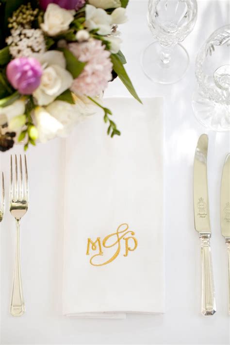 Personalised Monogram Wedding Napkins With Classic Monogram - Etsy UK