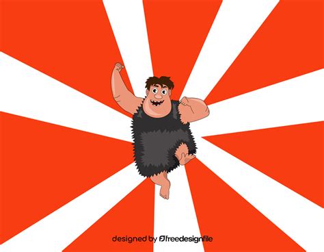 Thunk The Croods cartoon character drawing vector free download