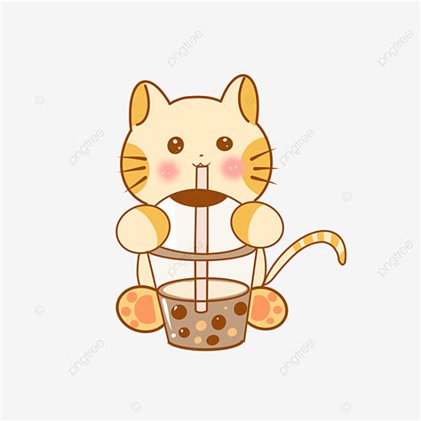 24 Of The Most Popular Cartoon cute cat drinking milk tea Inspiration Ideas – Find Art Out For ...