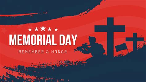 Memorial Day Remember & Honor Soldier Cross Red Black Background 4K HD Memorial Day Wallpapers ...