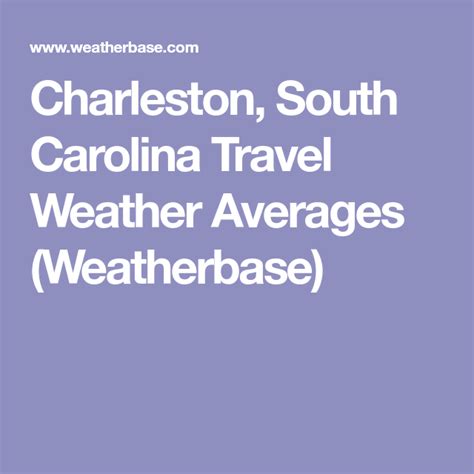 Charleston, South Carolina Travel Weather Averages (Weatherbase ...