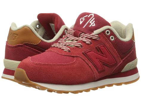 New Balance Kids 574 New England (Big Kid) Red/Yellow - Zappos.com Free ...