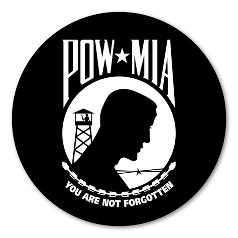 POW*MIA Large Seal Sticker - Magnet America