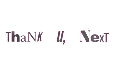 Thank U Next Letters Printable