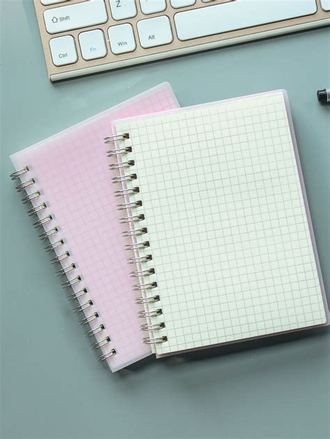 1pc Spiral Grid Notebook | Grid notebook, Graph paper notebook, Simple ...