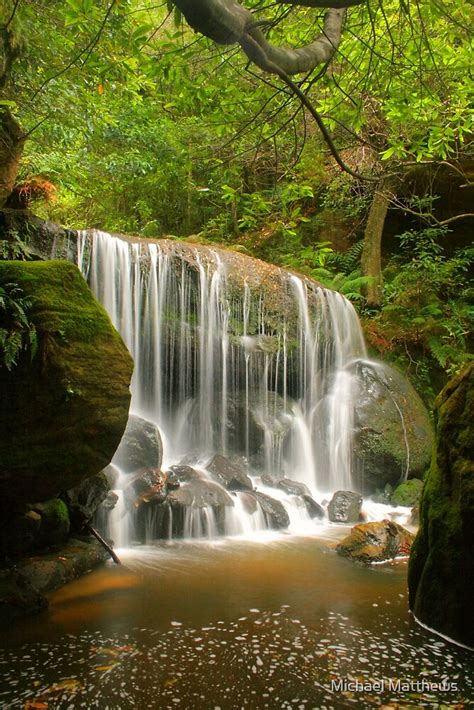 "Blue Mountains waterfall" by Michael Matthews | Redbubble