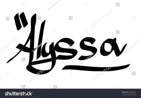 Alyssa Female Name Street Art Design Stock Vector (Royalty Free ...