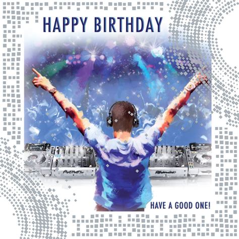 Enjoy Your Day Dj Decks Music Player Rave Party Design Male Happy Birthday Card: Amazon.co.uk ...