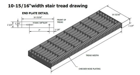 Stair Tread Steel Grating for Industrial Application