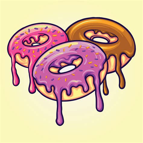 Delicious cute ring donut Vector illustrations for your work Logo ...