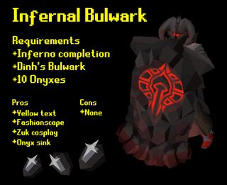 Infernal Bulwark - Ornament kit for Dinh's bulwark : r/2007scape