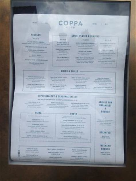 Menu - Picture of Coppa Club, Sonning-on-Thames - TripAdvisor