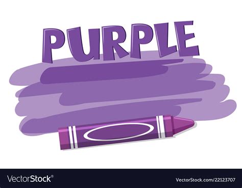 A purple crayon on white background Royalty Free Vector