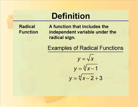 Definition--Rationals and Radicals--Radical Function | Media4Math