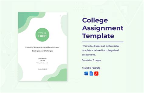 School Assignment Template in Word, PDF, Google Docs - Download | Template.net