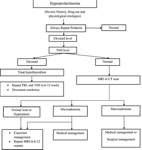 Overview of diagnosis and management of hyperprolactinemia | Download ...