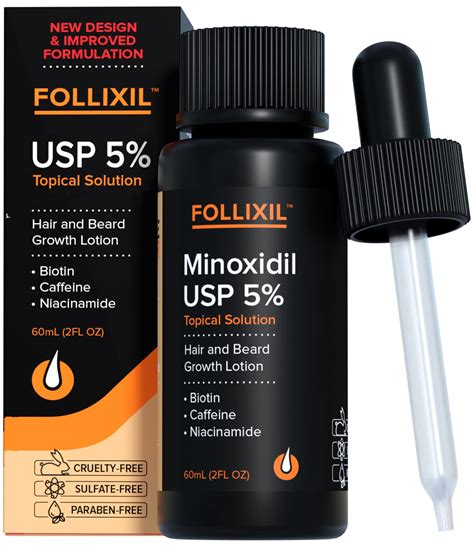 Buy 5% Minoxidil for Men and Women Lotion - 1 Month - Hair Growth Topical with Biotin, Caffeine ...