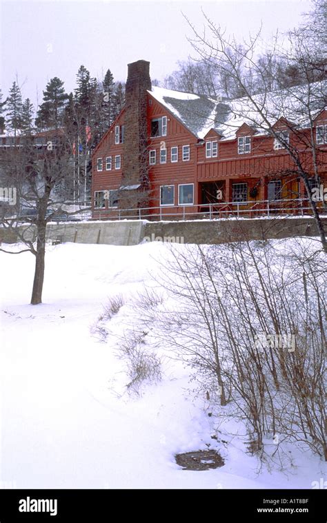 Winter view of the Lutsen Lodge resort on Lake Superior. Lutsen Minnesota MN USA Stock Photo - Alamy