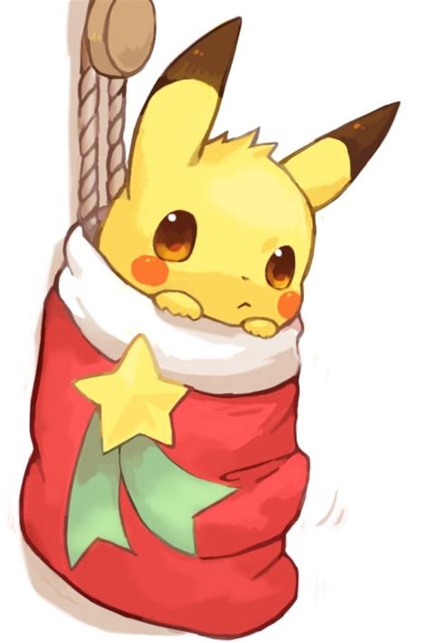 Die schönsten Anime-Weihnachtsbilder – Teil 1 | Pikachu, Cute pikachu ...