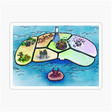 "map of wano country" Sticker by NETschulz715 | Redbubble