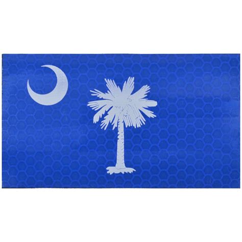 Reflective South Carolina State Flag - 2x3.5 Patch