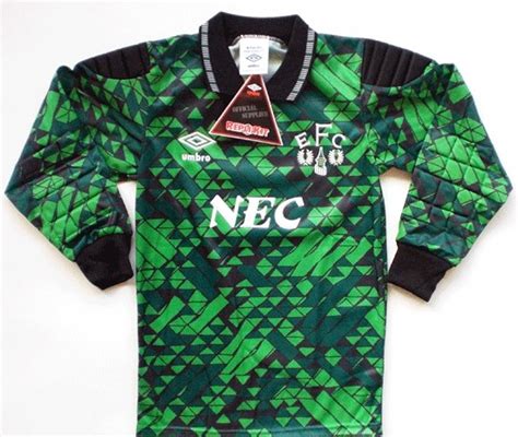 Everton Goalkeeper football shirt 1990 - 1992. Sponsored by NEC