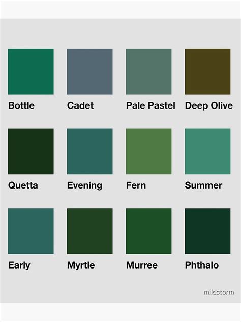 "Shades of green" Poster for Sale by mildstorm | Redbubble