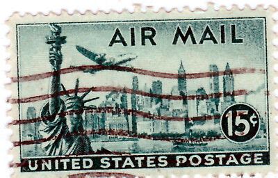 USA AIR MAIL 15 Cent ,Gestempelt,United States Postage,1947 15c New ...