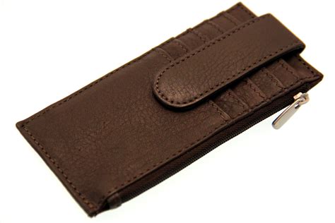 Credit Card Holder Case Men Women Security Snap ID Slot Slim Genuine Leather New | eBay