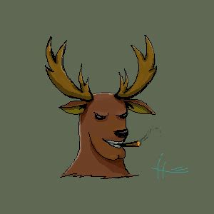 Badass smoking deer by twintrite on Newgrounds