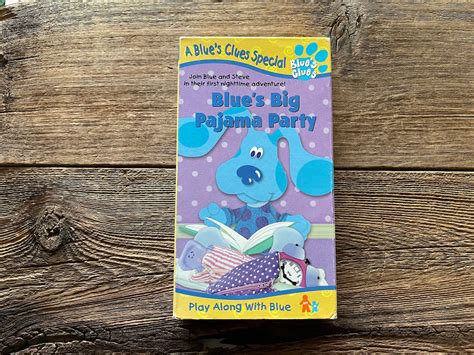 Blue's Clues // Blue's Big Pajama Party // Vintage VHS 1999 - Etsy